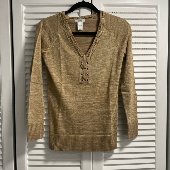 Cache Gold Long Sleeve Top - Picture 1 of 1